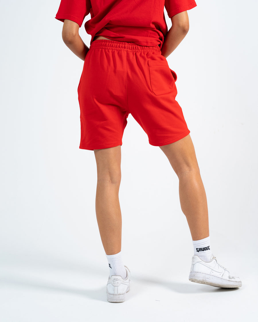 CREW CHENILLE SHORTS RED
