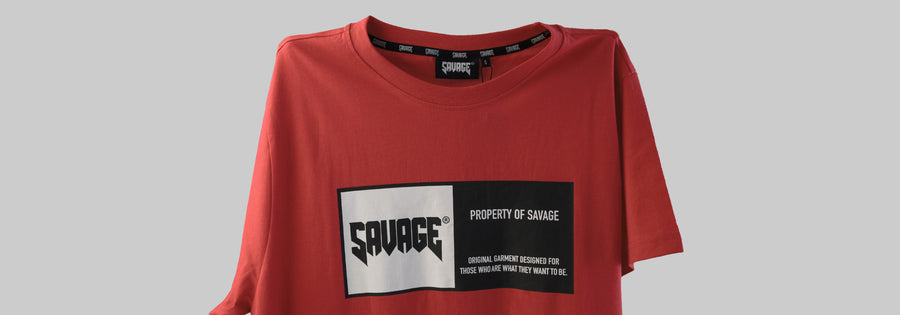 CREW #Imsavage T-shirt rouge