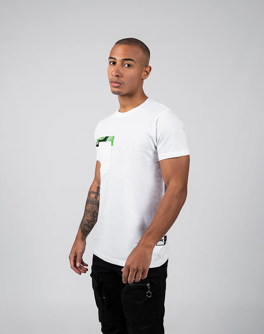 T-shirt de poche Camo Crew Camo Vert